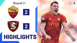 خلاصه بازی فوتبال رم 2 - 2 سالرنیتانا | سری آ ایتالیا
