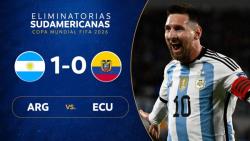 خلاصه بازی فوتبال آرژانتین 1 - 0 اکوادور | مقدماتی جام جهانی 2026