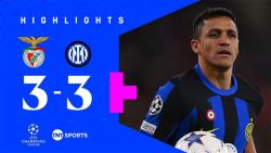 خلاصه بازی فوتبال بنفیکا 3 - 3 اینتر | لیگ قهرمانان اروپا