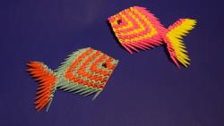 آموزش ساخت ماهی اوریگامی سه بعدی | اوریگامی پازلی