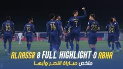 خلاصه بازی فوتبال ابها 0 - 8 النصر | لیگ عربستان