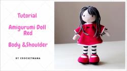 آموزش بافت عروسک دختر لباس قرمز - قسمت اول