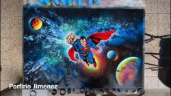آموزش نقاشی اسپری سوپرمن