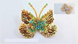 آموزش دوخت پروانه برای سنجاق سینه با تمبوردوزی