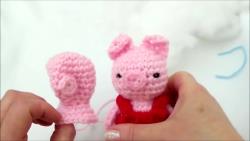 آموزش بافت عروسک خوک با قلاب - قسمت اول