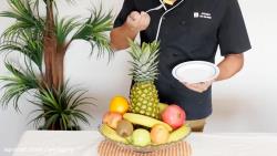 آموزش تزئین میوه آناناس
