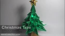 آموزش اوریگامی درخت کریسمس