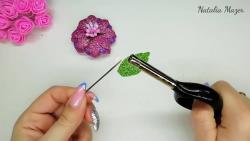 آموزش ساخت گل های ساده با فوم اکلیلی