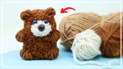 آموزش ساخت عروسک خرس با منگوله کامو