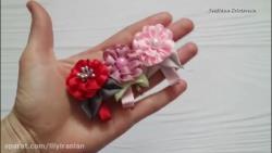 ساخت گلهای روبانی - طرح 80