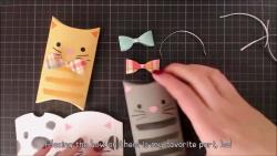 آموزش ساخت جعبه کادویی زیبا مدل گربه