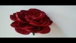 آموزش گام به گام ساخت گل رز با روبان ساتنی